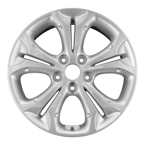 2013 hyundai elantra wheel 17 silver aluminum 5 lug w70838s 1