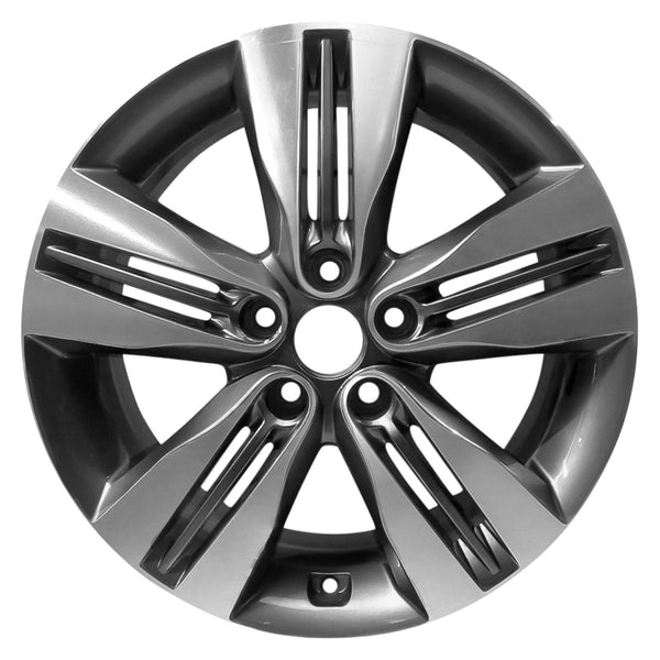 2015 hyundai tucson wheel 18 machined charcoal aluminum 5 lug w70857mc 2