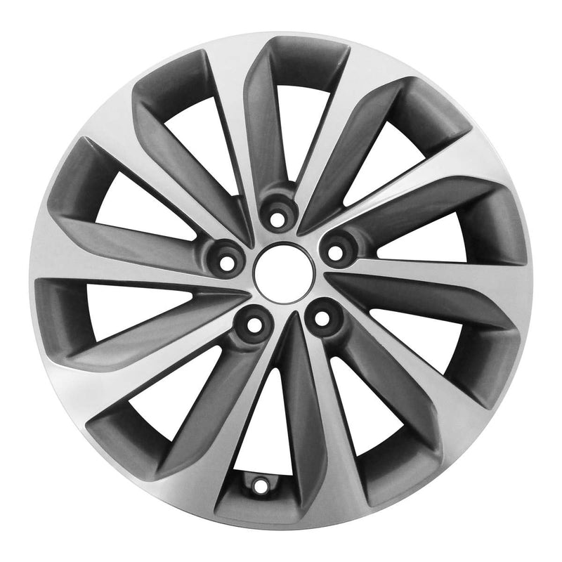 2014 hyundai sonata wheel 17 machined charcoal aluminum 5 lug w70861mc 1