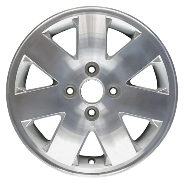 2000 kia rio wheel 14 machined silver aluminum 4 lug w74556ms 1