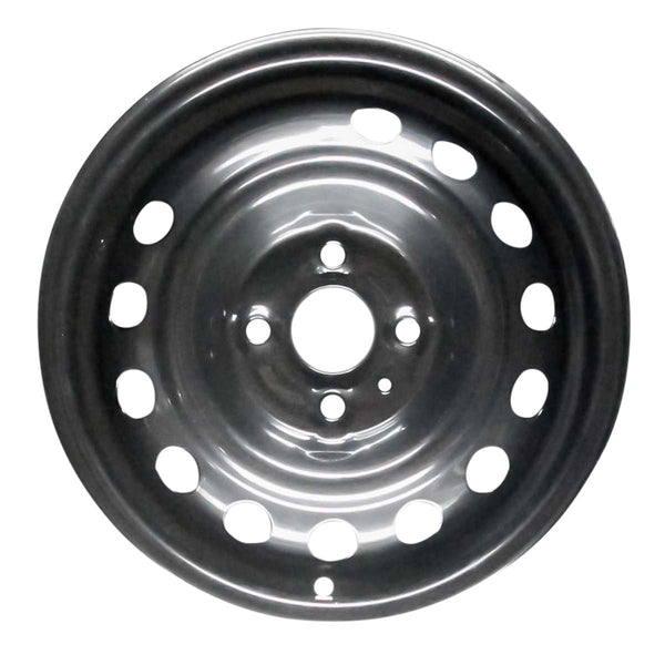 2010 kia rio wheel 14 black steel 4 lug w74655b 3