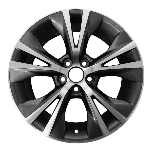 2015 toyota highlander wheel 18 machined charcoal aluminum 5 lug w75162mc 2