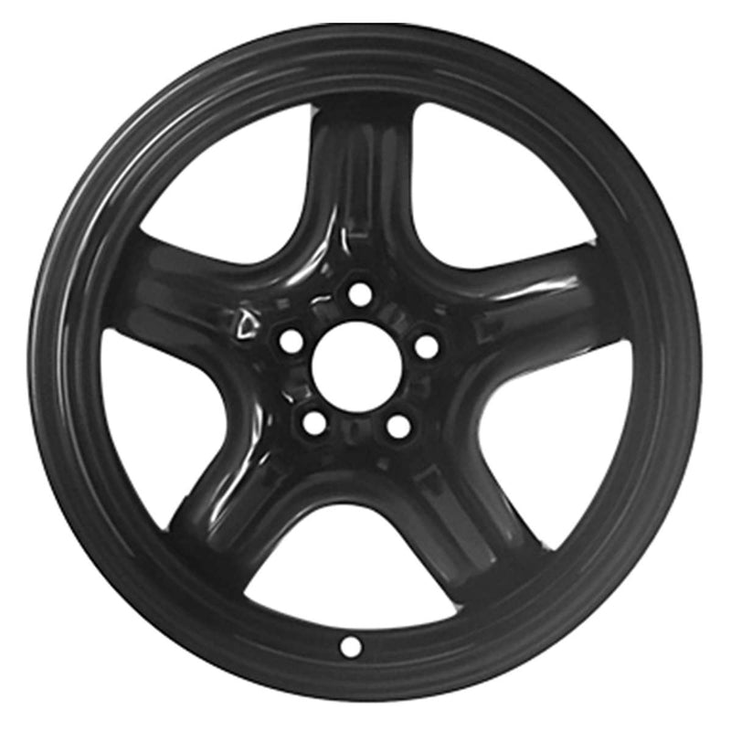 2010 saturn aura wheel 17 black steel 5 lug w8075b 8