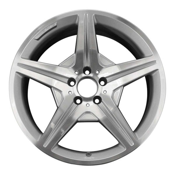 2010 mercedes sl550 wheel 19 machined silver aluminum 5 lug w85078ms 6