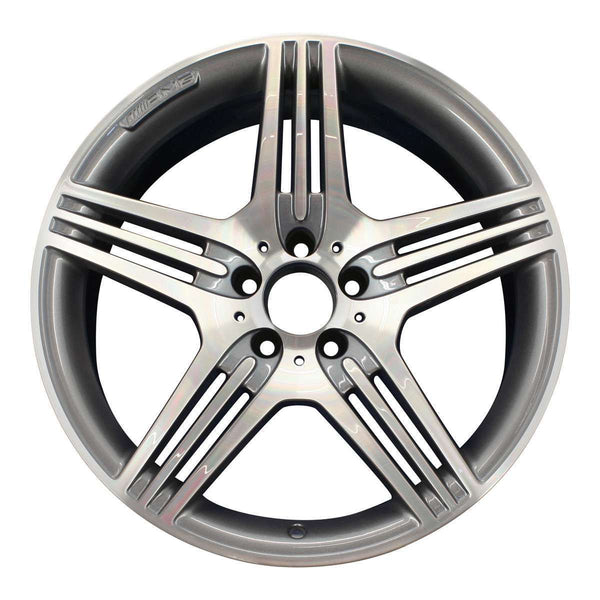 2009 mercedes sl65 wheel 19 machined charcoal aluminum 5 lug w85082mc 1