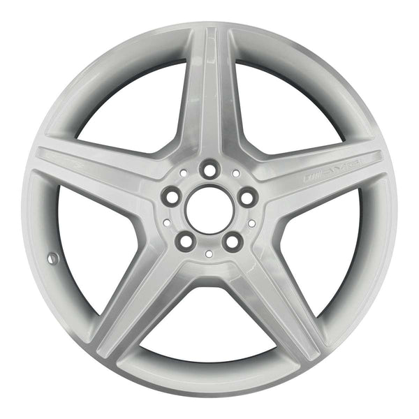 2010 mercedes s600 wheel 19 machined silver aluminum 5 lug w85102ms 1