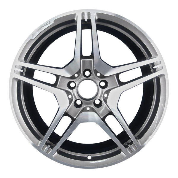 2010 mercedes e63 wheel 19 polished charcoal aluminum 5 lug w85136pc 3