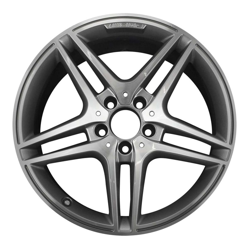 2013 mercedes c63 wheel 18 machined charcoal aluminum 5 lug w85222mc 2