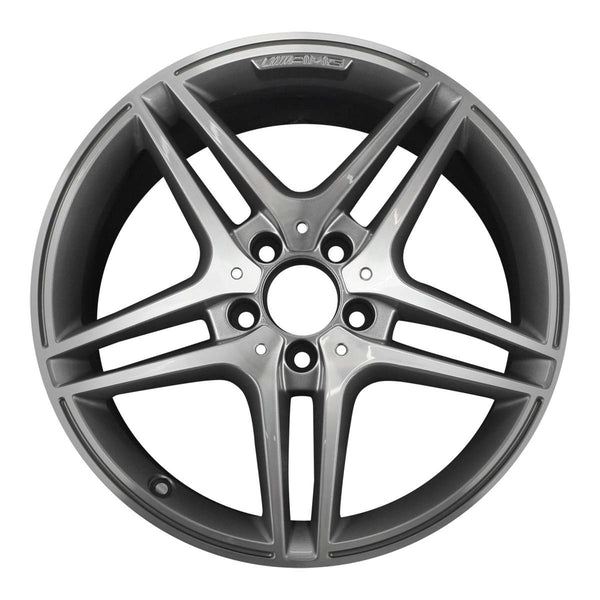 2012 mercedes c63 wheel 18 machined charcoal aluminum 5 lug w85222mc 1