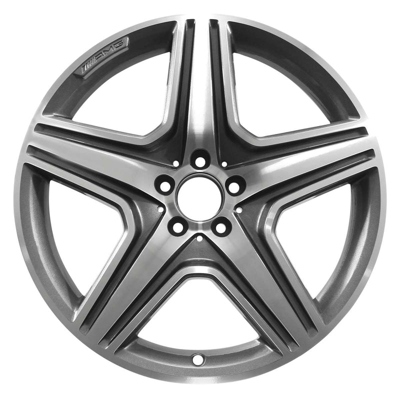 2012 mercedes ml63 wheel 20 machined charcoal aluminum 5 lug w85263mc 6