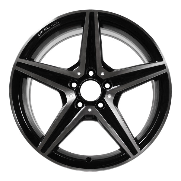 2014 Mercedes C63 Wheel 18" Machined Gloss Black Aluminum 5 Lug W85373MB-8