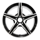 2016 Mercedes C450 Rueda 18" Aluminio negro brillante mecanizado 5 Lug W85447MB-1