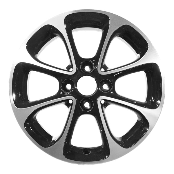 2016 Smart Car Wheel 15" Machined Gloss Black Aluminum 4 Lug W85464MB-1