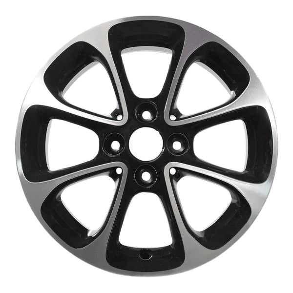 2016 Smart Car Wheel 15" Machined Gloss Black Aluminum 4 Lug W85465MB-1