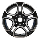 2016 Smart Car Wheel 15" Aluminio negro brillante mecanizado 4 lengüetas W85466MB-1