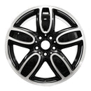 2016 Mini Cooper Wheel 18" Machined Gloss Black Aluminum 5 Lug W86240MB-2