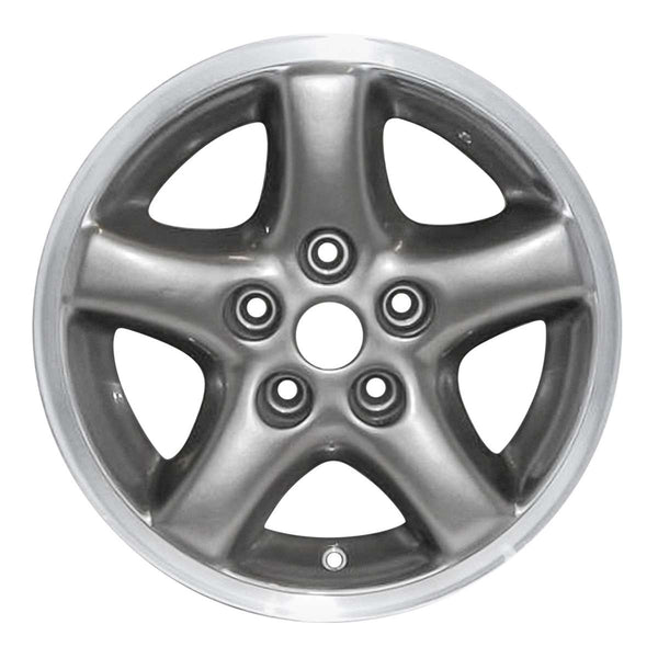 2002 Jeep Wrangler Rueda 15" Aluminio Carbón Maquinado 5 Lug W9018MC-6