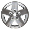 2012 Jeep Wrangler Wheel 17" Machined Silver Aluminum 5 Lug W9075MS-6