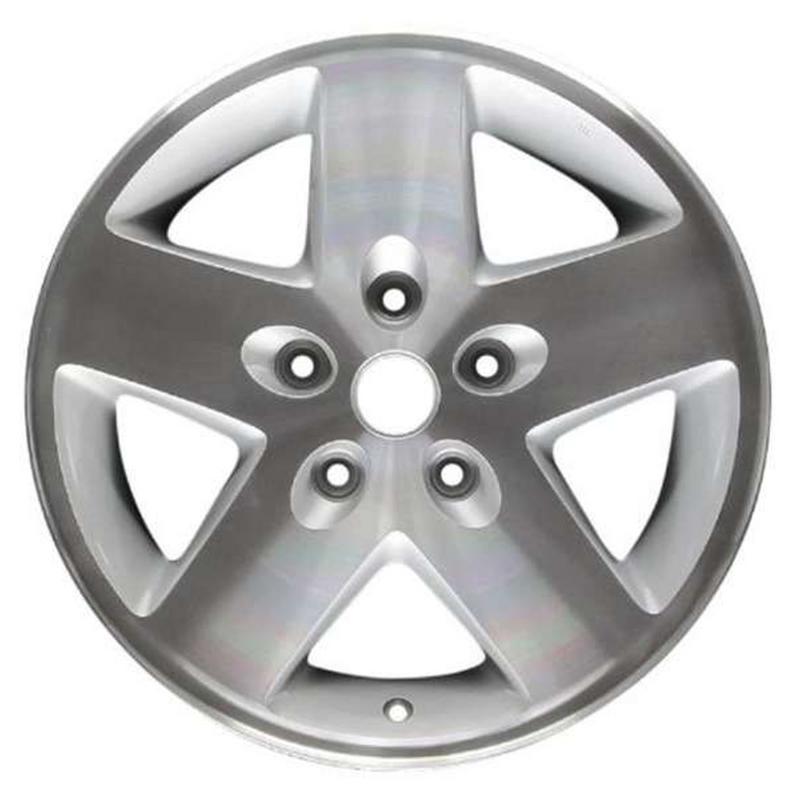 2011 Jeep Wrangler Wheel 17" Machined Silver Aluminum 5 Lug W9075MS-5