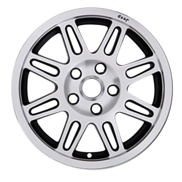 2008 Jeep Commander Wheel 17" Aluminio negro mecanizado 5 lengüetas W9092MB-2