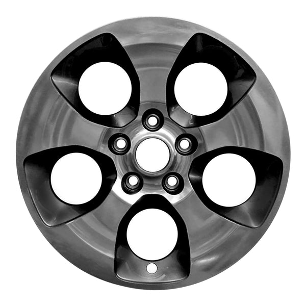 2018 Jeep Wrangler Wheel 18" Polished Black Aluminum 5 Lug W9119APB-3