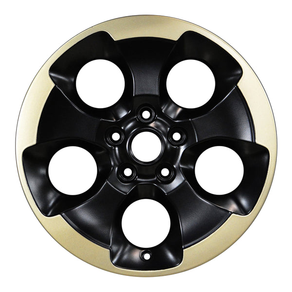 2014 Jeep Wrangler Wheel 18" Black with Gold Aluminum 5 Lug W9119BG-2