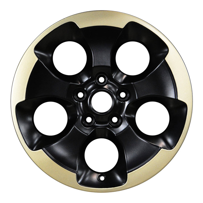 2016 Jeep Wrangler Wheel 18" Black with Gold Aluminum 5 Lug W9119BG-4