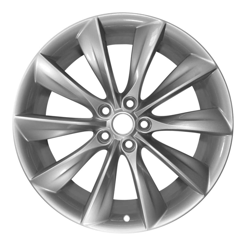 2015 Tesla Model Wheel 21" Silver Aluminum 5 Lug W98727S-4