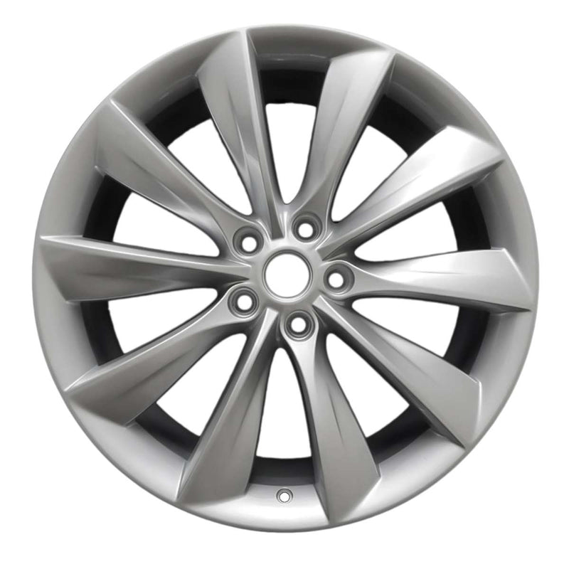 2013 Tesla Model Wheel 21" Silver Aluminum 5 Lug W97686S-2