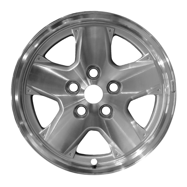 2003 Jeep Liberty Wheel 16" Aluminio plateado mecanizado 5 lengüetas W99075MS-3