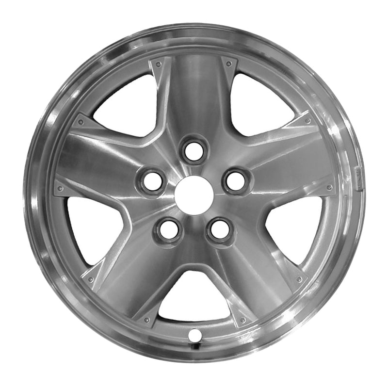 2003 Jeep Liberty Wheel 16" Aluminio plateado mecanizado 5 lengüetas W99075MS-3